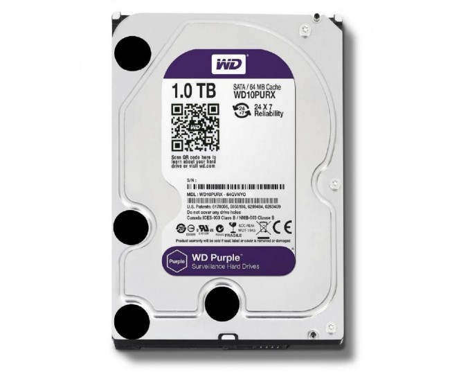 HDD WD Purple, 1TB, 5400RPM, SATA III