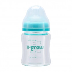 Biberon de sticla 120 ml+2 tetine extra, U-Grow