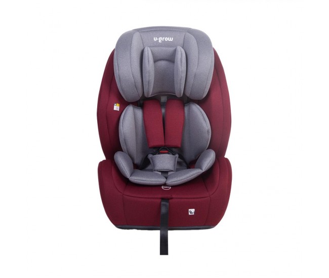 Scaun auto 76-150CM(15M-12Y), R129, isofix si top tether, rosu, U-Grow