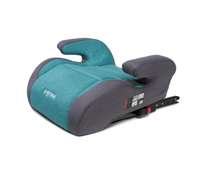 Inaltator auto 125-150, omologare R129 cu isofix , verde/gri, U-Grow