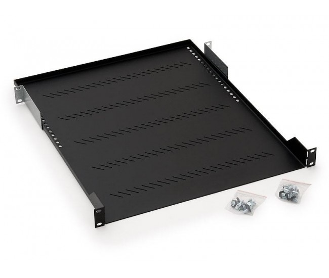Raft fix perforat Triton 19" 1U/350 capacitate incarcare 40kg, negru