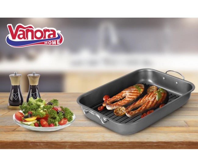 TAVA CUPTOR CU GRILL 39x29x6 CM, VANORA HOME