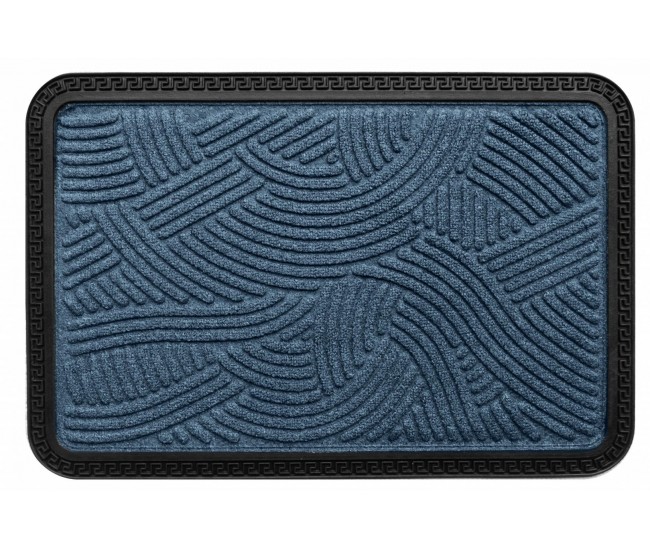COVORAS INTRARE ANTIDERAPANT CU MARGINE CAUCIUCATA 40X60 CM, ALBASTRU, HEINNER