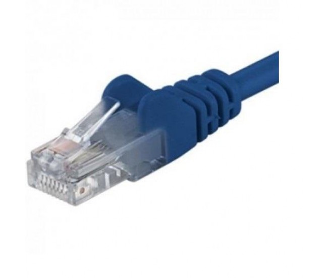 Patchcord UTP RJ45-RJ45 Cat.5e 0.25m albastru, UTP-5E-0.25-BL, pachcord din cupru