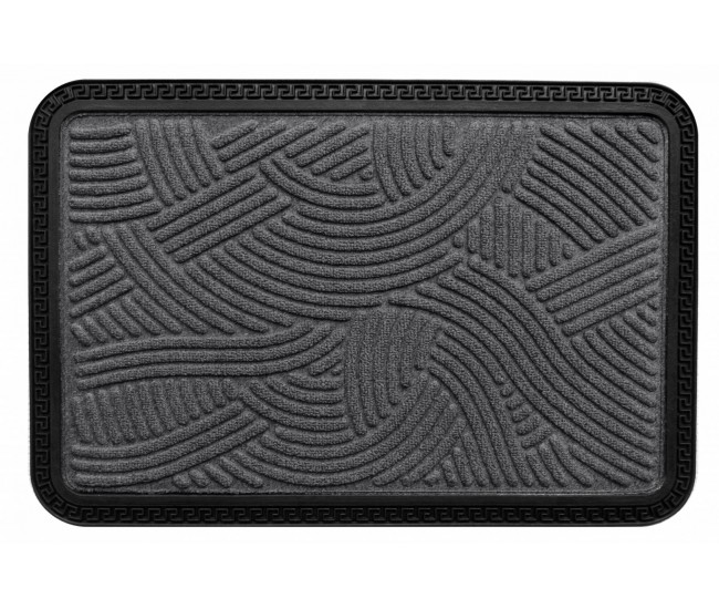 COVORAS INTRARE ANTIDERAPANT CU MARGINE CAUCIUCATA 40X60 CM, GRI, HEINNER