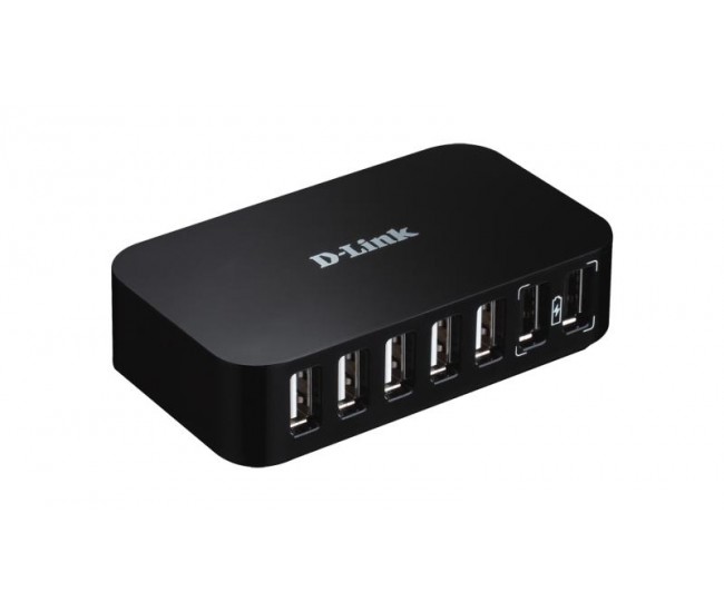 Hub USB D-Link, DUB-H7, 7 porturi, USB 2.0, adapter 5