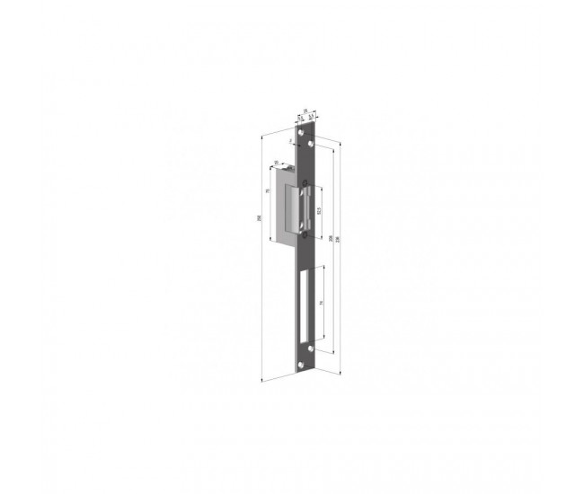 Electromagnet fail lock YALE YB17-12D-LR, 12Vcc, consum redus, 230mA, contact