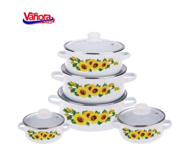 SET GATIT 10 PIESE EMAILAT SUN FLOWER, VANORA HOME