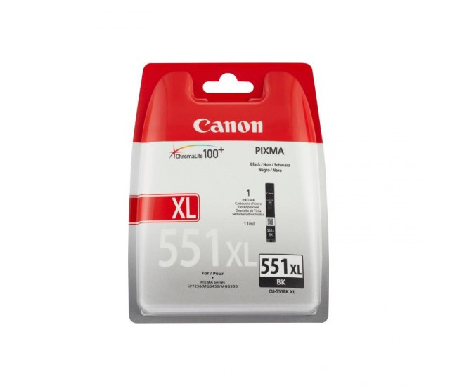 Cartus cerneala Canon CLI-551XL, black, capacitate 11ml, pentru Canon Pixma