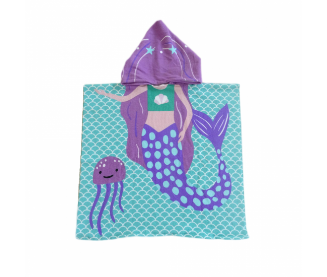 Prosop Poncho plaja copii 60x120cm MIX