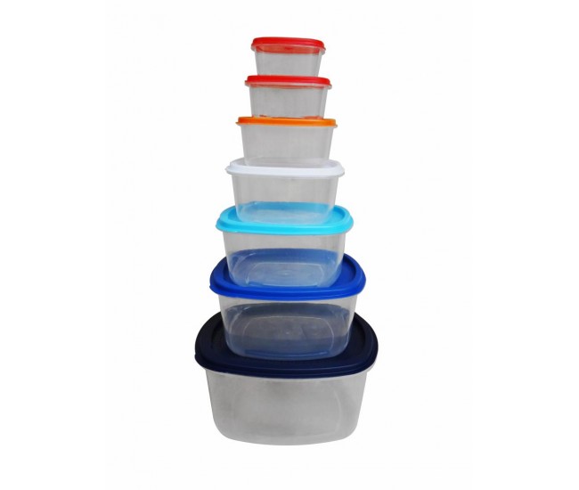 SET 7 CASEROLE PATRATE CU CAPACE,PLASTIC, VANORA HOME
