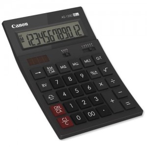 Calculator birou Canon AS1200, 12 digiti, display LCD vertical, inclinat, separator