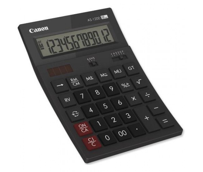 Calculator birou Canon AS1200, 12 digiti, display LCD vertical, inclinat, separator