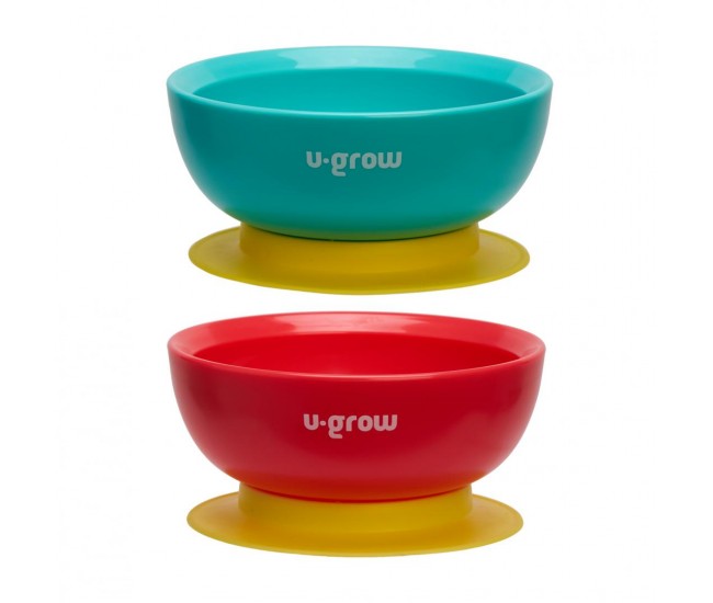 Set 2 boluri cu ventuza, 340 ml, U-Grow