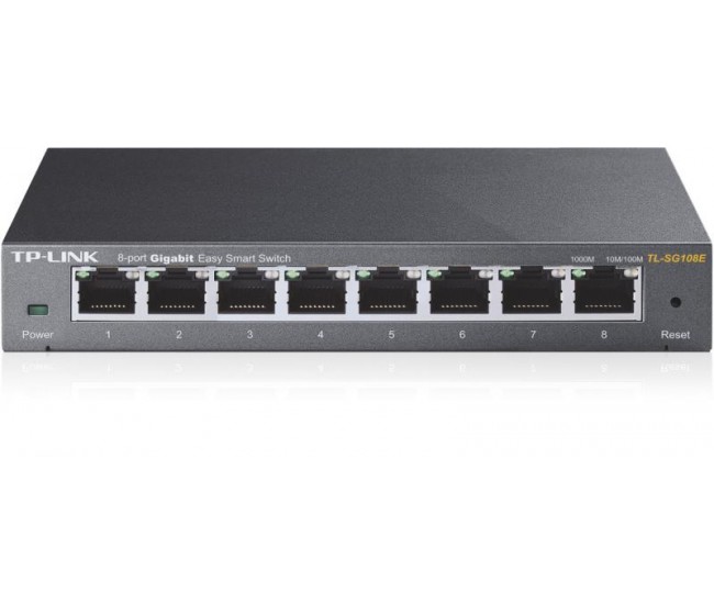 Switch TP-Link TL-SG108E, 8 port, 10/100/1000 Mbps