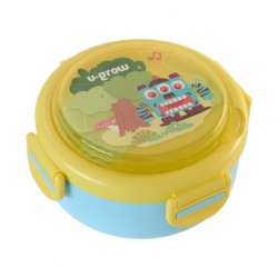 Caserola termica cu lingurita si furculita, blue, U-Grow