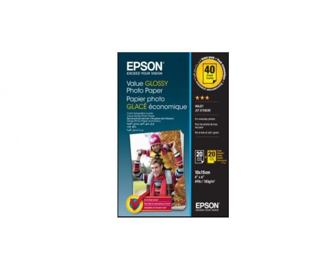 Hartie foto Epson S400044, dimensiune 10x15cm, 40 coli, tip glossy,