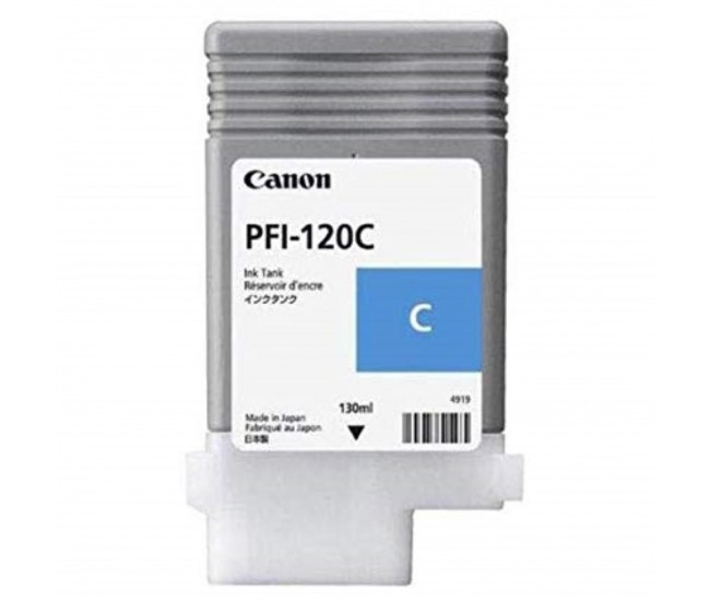 Cartus cerneala Canon PFI-120C, cyan, capacitate 130ml, pentru Canon TM