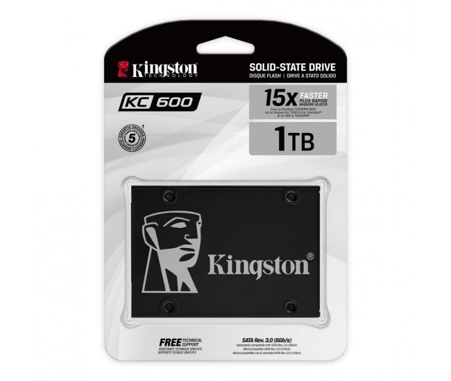 SSD Kingston KC600, 1TB, 2.5", SATA III