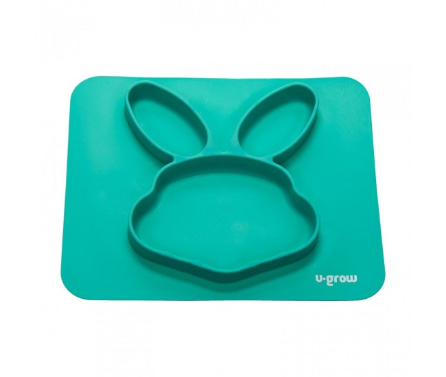 Farfurie din silicon, forma iepuras, U-Grow