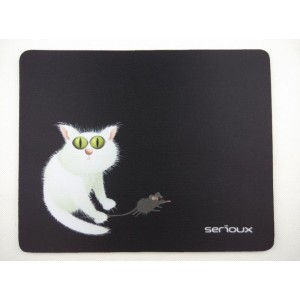 Mouse pad Serioux, model Cat and mice, MSP02, suprafata textila,