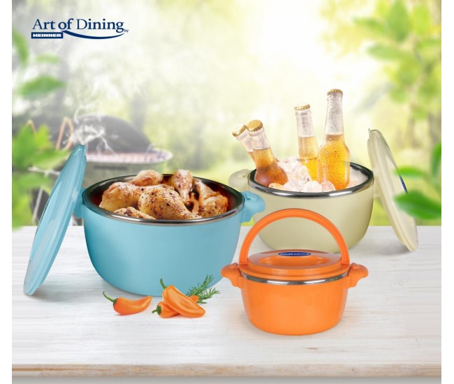 SET 3 CASEROLE TERMICE 2+4+6L,BELLY BLUE, ART OF DINING BY