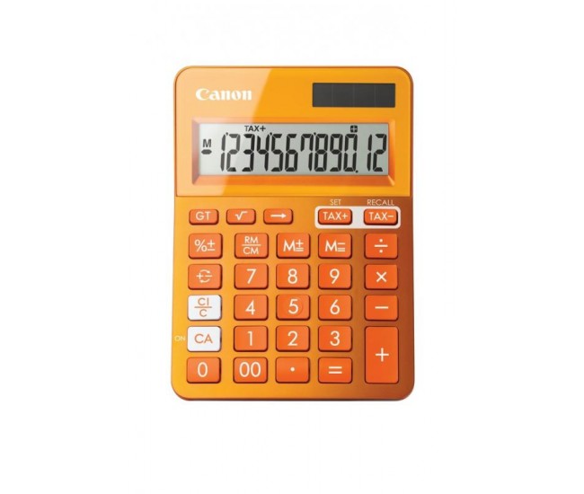 Calculator birou Canon LS123KOR portocaliu, 12 digiti, ribbon, display LCD,
