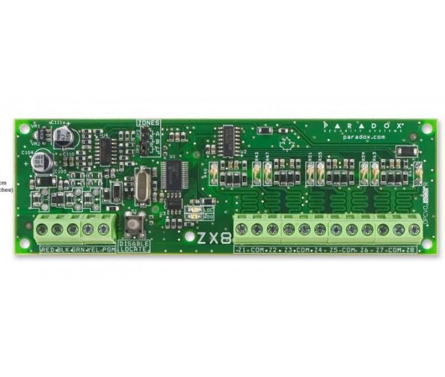 Modul de extensie Paradox, 8 zone cablate + 1xPGM