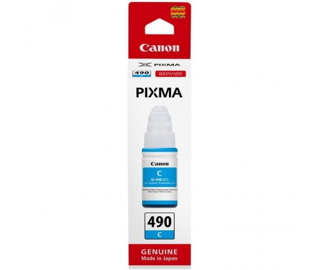 Cartus cerneala Canon GI-490 C, cyan, capacitate 70ml, pentru echipamente