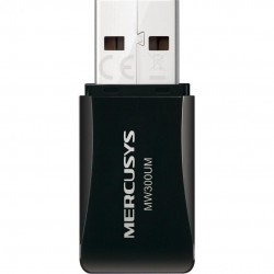 MERCUSYS MINI USB ASDAPTER Wireless N300, 300Mbps, MW300UM; Standarde Wireless: