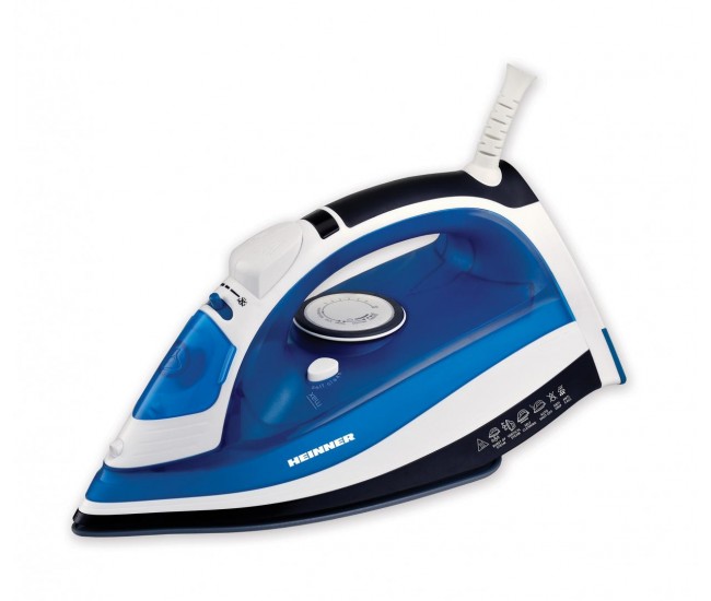 Fier de calcat Azuritte Heinner HSI-2400AZ, talpa din ceramica, auto-