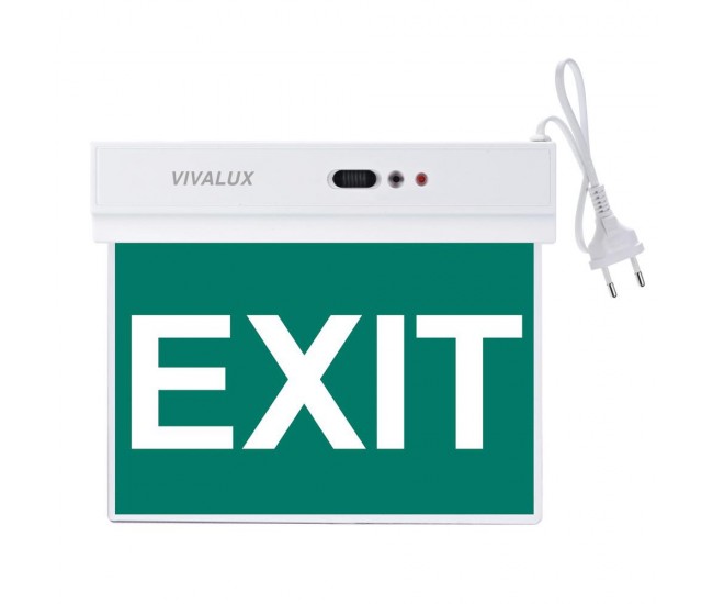 Lampa Led Exit Vivalux, 1.8W, IP20, autonomie baterie 4-5 ore,