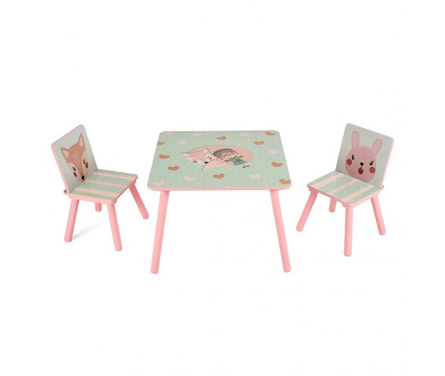 Set 2 scaune +birou Pink Forest UGMBS06-PKF