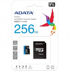 Card de Memorie MicroSD ADATA Premier, 256GB, Adaptor SD, Class