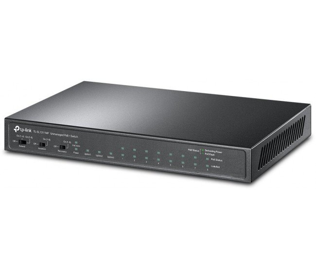 Switch TP-Link TL-SL1311MP, 8-Port 10/100Mbps + 3-Port Gigabit Desktop Switch