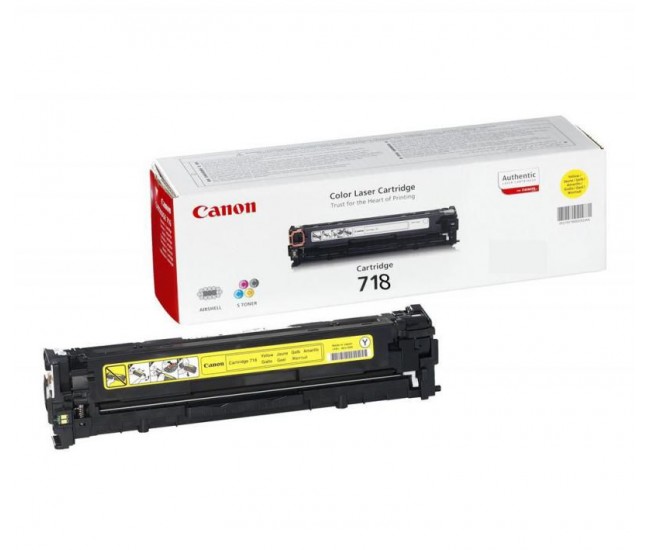 Toner Canon CRG718Y, yellow, capacitate 2900 pagini, pentru LBP-7200Cdn