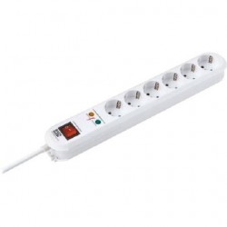 Prelungitor Bachmann, 6 prize, impamantare, protectie supratensiune (6.5kA/16A/3680W), protectie copii,