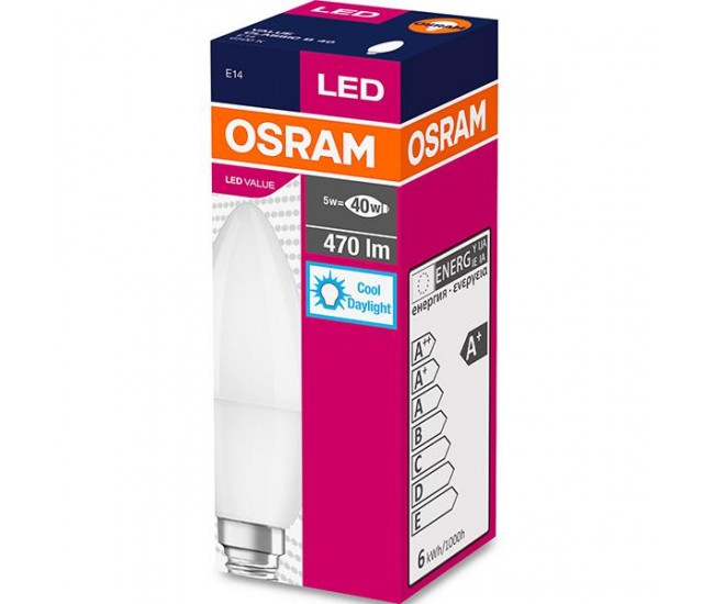 Bec Led Osram, LED VALUE CLASSIC B, E14, 5.5W (40W),