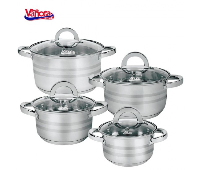 SET GATIT DIN INOX 8 PIESE, MEDINA, VANORA HOME