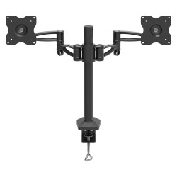 BARKAN Dual Monitor Desk Mount, Black, 5 Movement -Vertical adjustment,