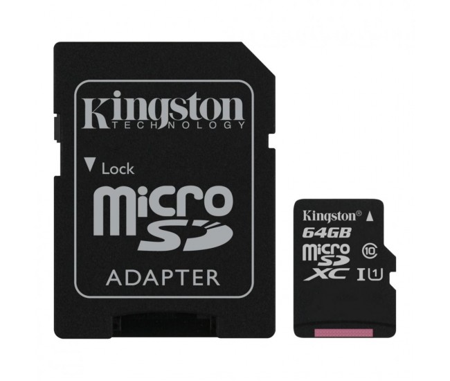 Card de Memorie MicroSD Kingston Select Plus, 64GB, Adaptor SD
