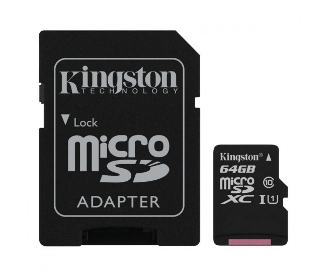 Card de Memorie MicroSD Kingston Select Plus, 64GB, Adaptor SD,