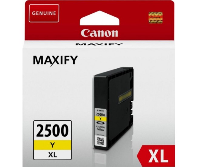 Cartus cerneala Canon PGI2500XLY, yellow, Dual Resistant High Density, capacitate
