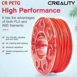 CREALITY CR PETG 3D Printer Filament, red, Printing temperature: 230-250°C,