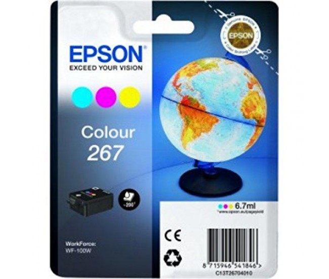Cartus cerneala Epson 267 color, singlepack,pentru WorkForce WF-100W.