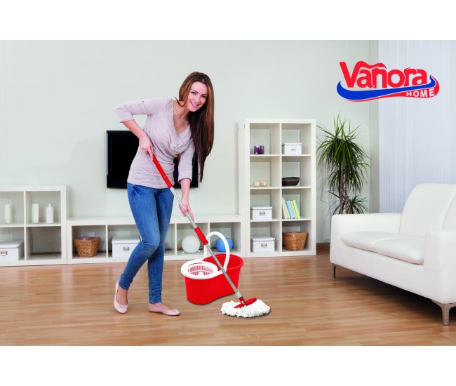 SET CURATENIE PRIMO,MOP ROTATIV 360,ROSU,VANORA HOME