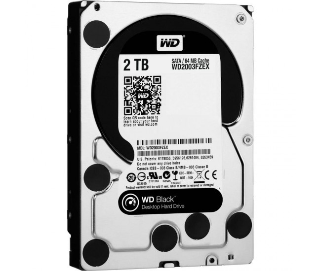 HDD WD Black, 2TB, 7200RPM, SATA III