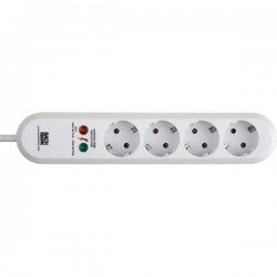 Prelungitor Bachmann, 4 prize, 1.5m, Tip Schuko, protectie la supratensiune,