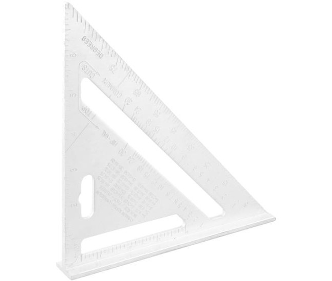 Echer tamplar/dulgher, aluminiu, triunghiular, cu picior, 180x4 mm, Richmann