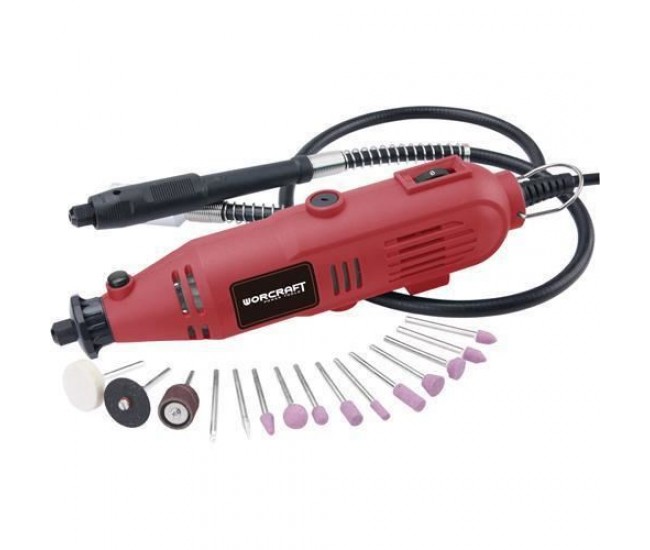 Minipolizor cu accesorii, 135W, Worcraft
